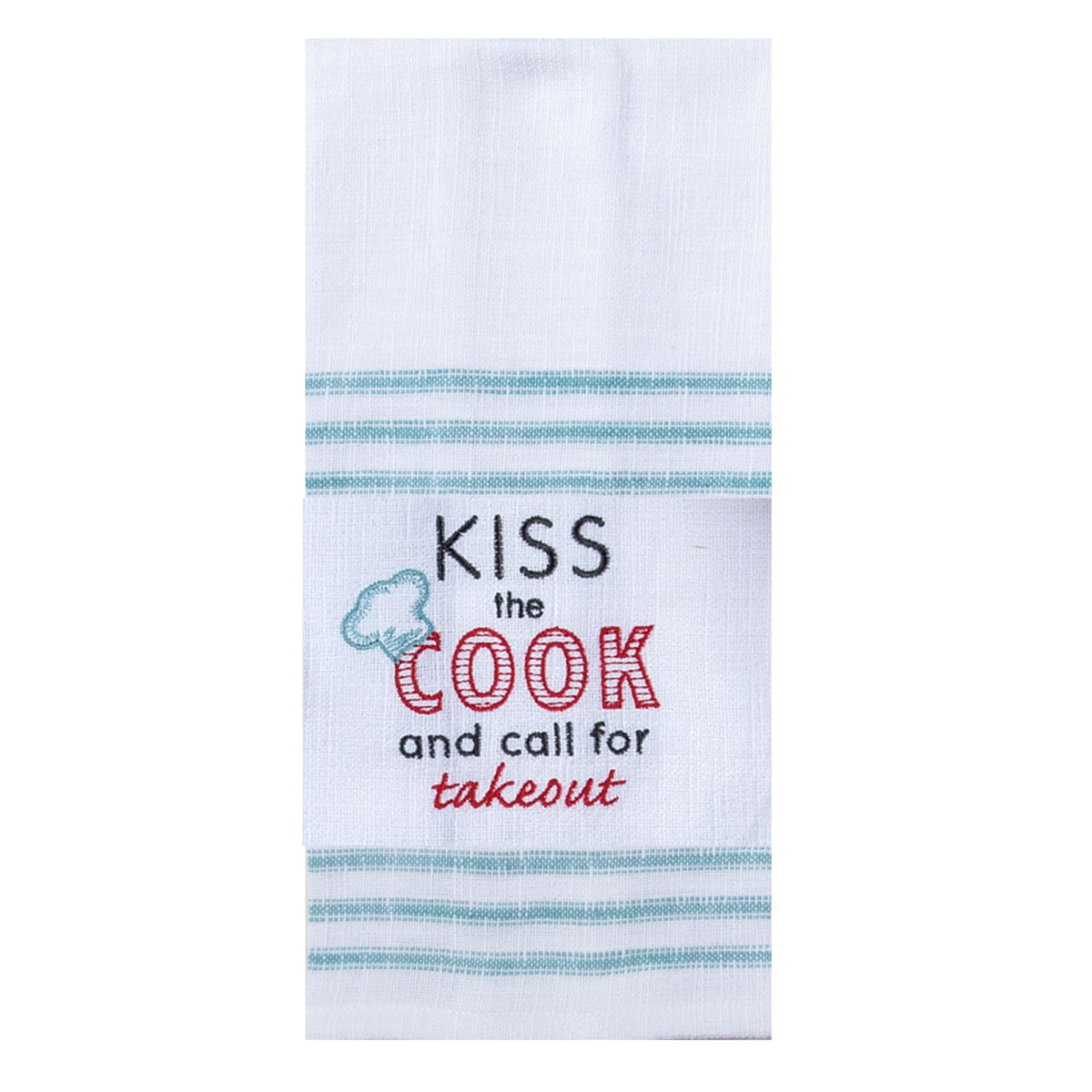 Snarkasms Kiss the Cook Embroidered Tea Towel – Rhinoceros Accessories